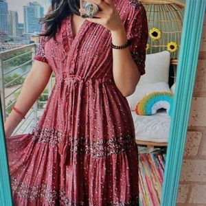 Free People Rare Feeling Maxi Dress Plum